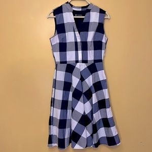 Versona blue and white gingham dress